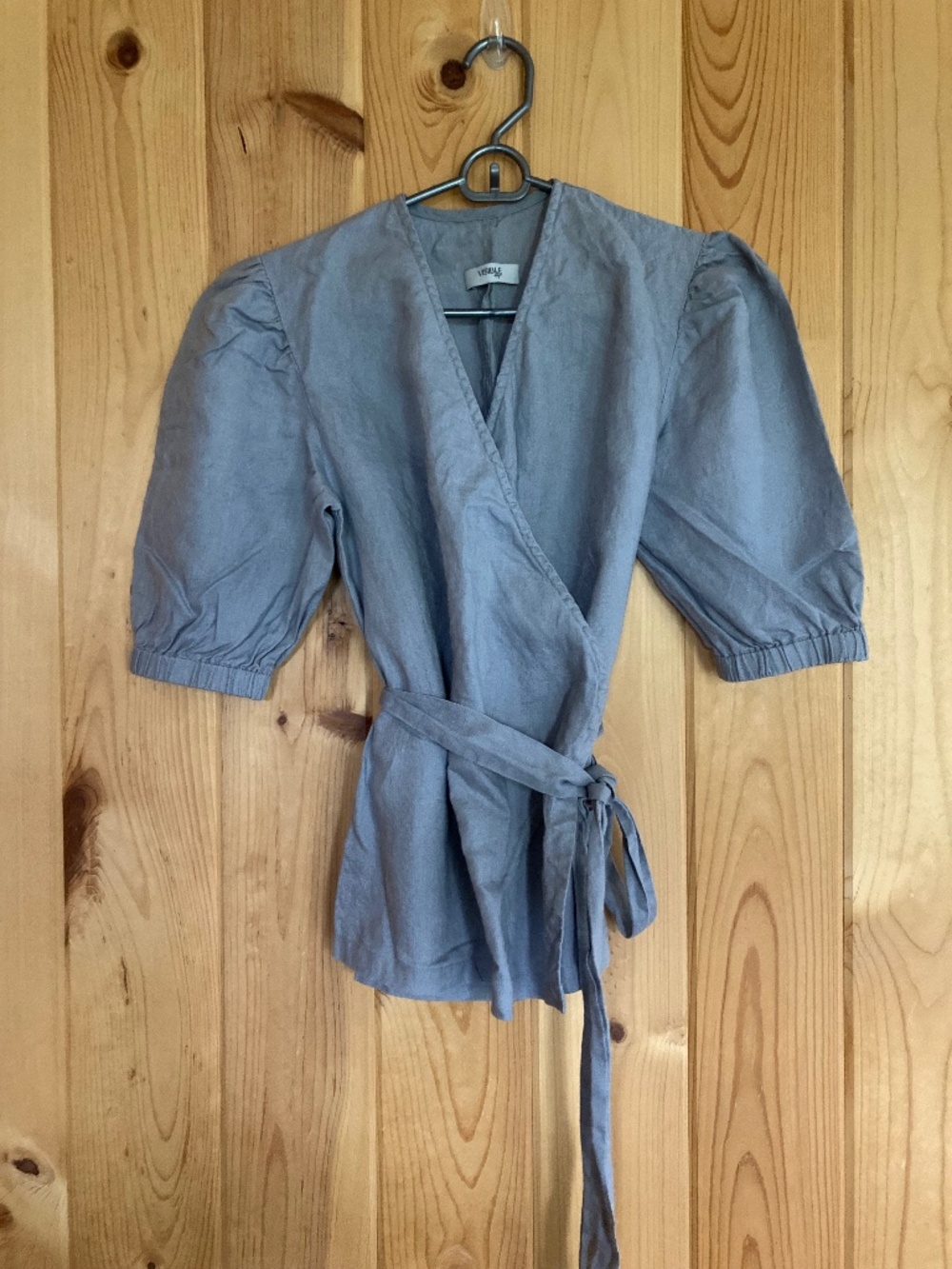Minimalist Linen Wrap Top